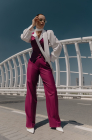 Palazzo trousers, berry