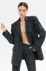 Straight-leg trousers, smoke blue