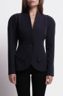 Semi-raglan tailored blazer, ink