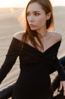 Open-back jumpsuit, black