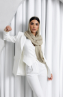 Fitted waistcoat, milk white