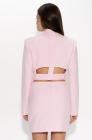Cropped open-back blazer, pink