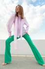 Flared trousers, green
