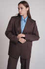 Oversized jacket, mahogany