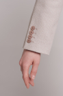 Semi-raglan tailored blazer, powder