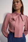 Bow detail blouse, powder