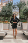 Corset blazer, dark grey
