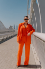 Fitted waistcoat, orange