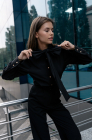 Bow detail blouse, black