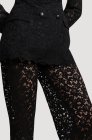 Fitted lace jacket, black