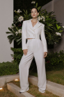 Palazzo trousers, milk white