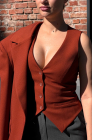 Fitted waistcoat, terracotta