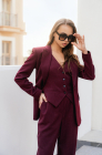 Fitted jacket, burgundy