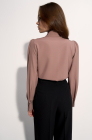 Bow detail blouse, coffee