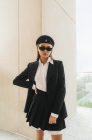 Pleated skirt, black