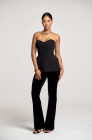 Peplum corset top, black