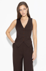 Fitted waistcoat, dark chocolate