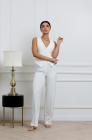 Palazzo trousers, milk white