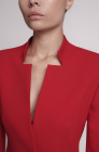 Jacket with a built-in stand collar, red