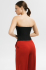 Zip-up corset, black