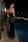 Slip dress, black