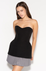 Peplum corset top, black