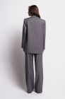 Oversized jacket, light grey pinstripe
