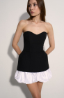 Peplum corset top, black