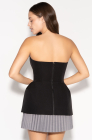Peplum corset top, black