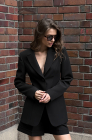 Fitted jacket, black