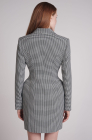 Double-breasted blazer dress, houndstooth