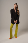 Flared trousers, lime