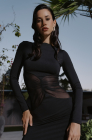 Sheer dress, black