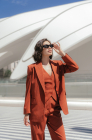 Palazzo trousers, burnt terracotta