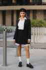 Pleated skirt, black