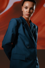 Double-breasted jacket, sapphire blue