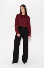 Classic blouse, burgundy