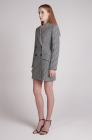 Double-breasted blazer dress, houndstooth