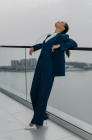 Fitted waistcoat, blue