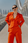 Fitted waistcoat, orange