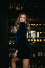 Velvet dress, blue