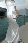 Slip dress, white