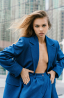 Oversized jacket, blue