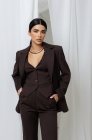 Fitted waistcoat, dark chocolate