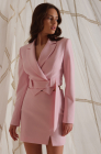 Cropped open-back blazer, pink