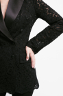 Fitted lace jacket, black