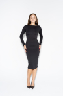 Boat-neck dress, black