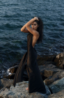 Train dress, black
