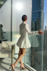 Balloon skirt, white