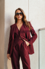 Fitted waistcoat, burgundy